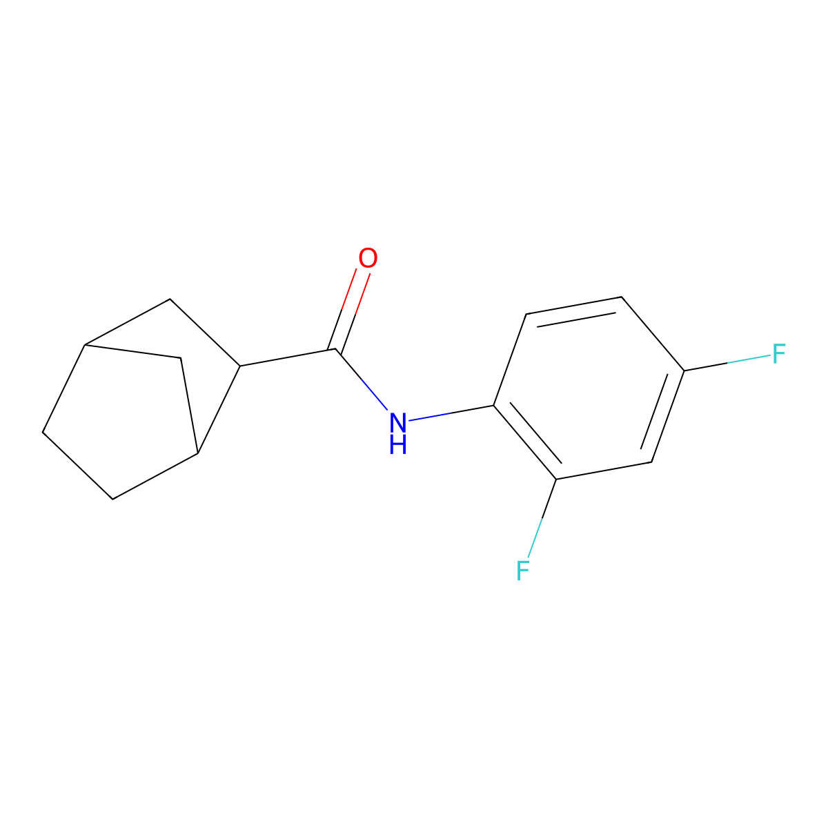 N-(2,4-difluorophenyl)bicyclo[2.2.1]heptane-2-carboxamide molecular structure, CAS 468744-12-9