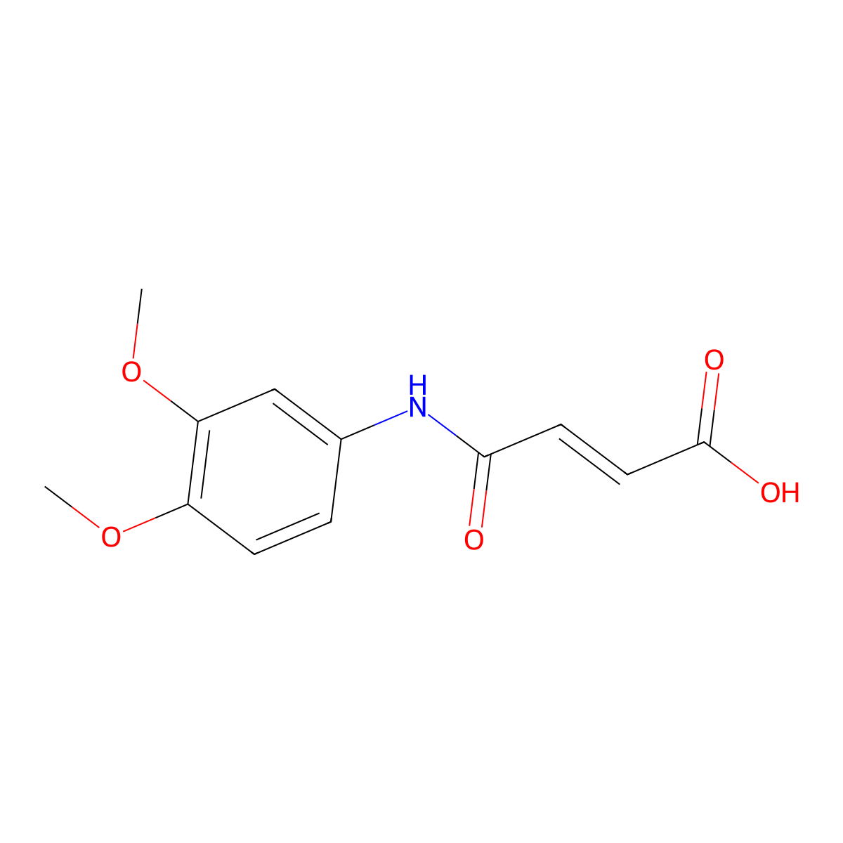 4-(3,4-Dimethoxyanilino)-4-oxobut-2-enoic acid molecular structure, CAS 468747-44-6