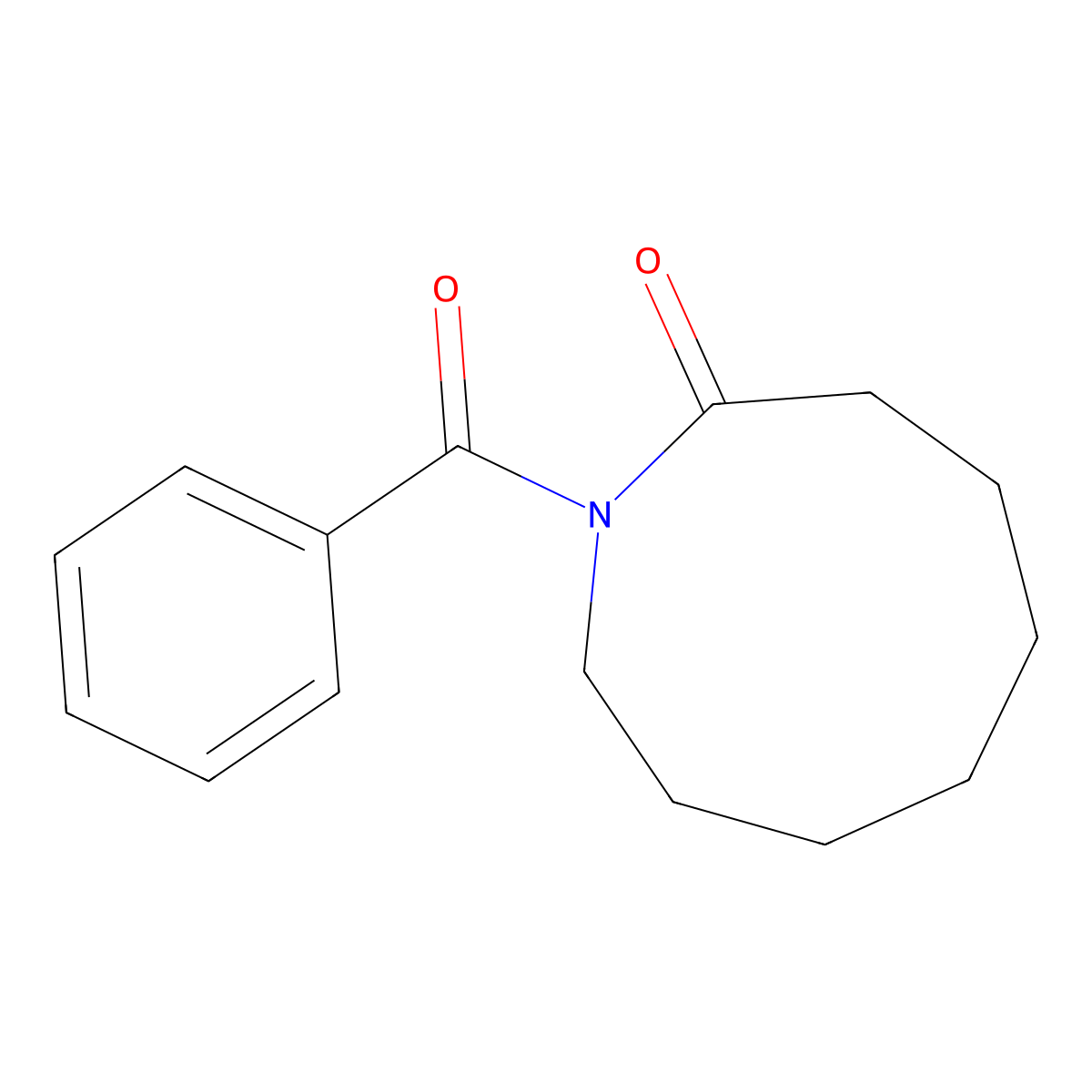 2H-Azonin-2-one, 1-benzoyloctahydro- molecular structure, CAS 46875-43-8