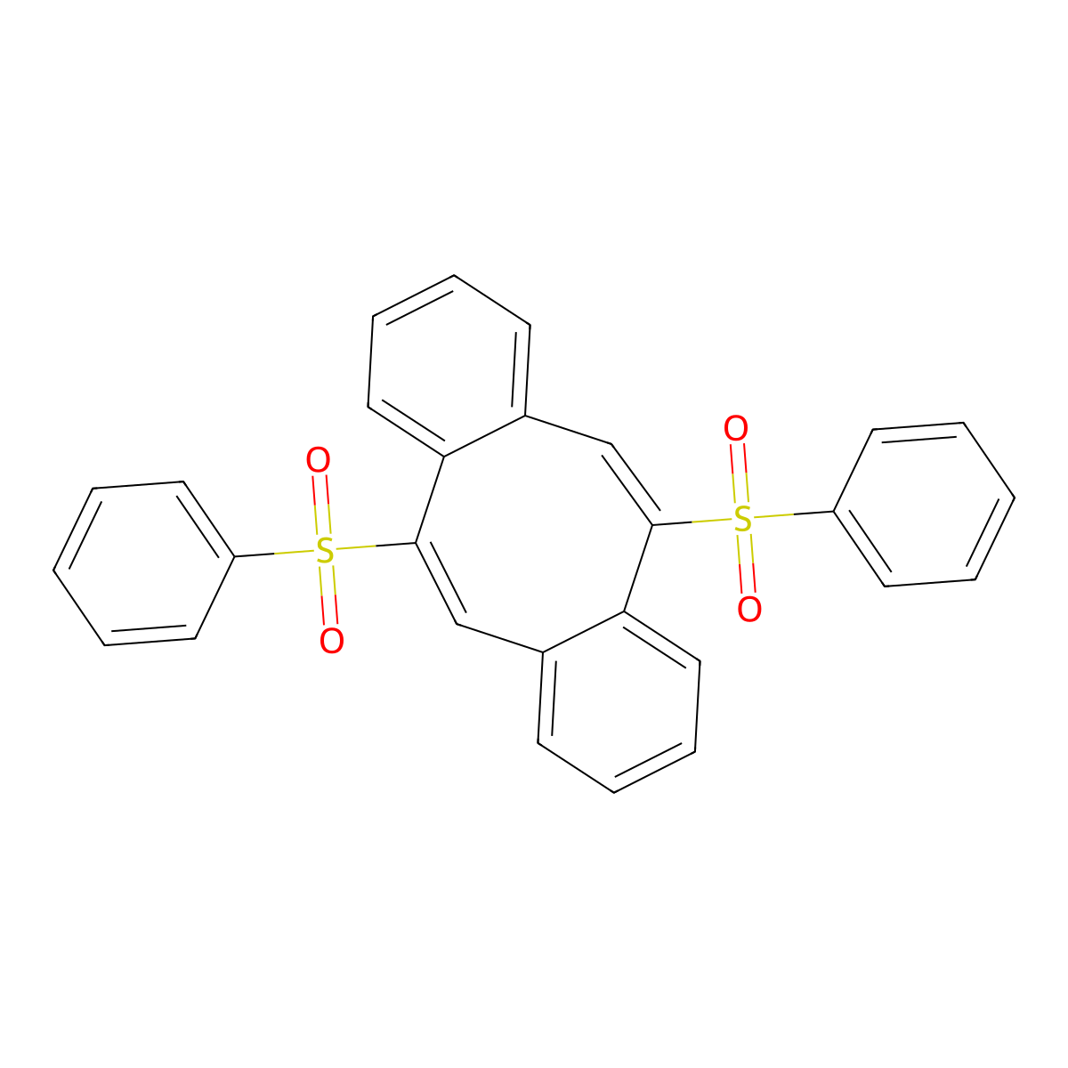 2,10-Bis(benzenesulfonyl)tricyclo[10.4.0.04,9]hexadeca-1(16),2,4,6,8,10,12,14-octaene molecular structure, CAS 468751-39-5
