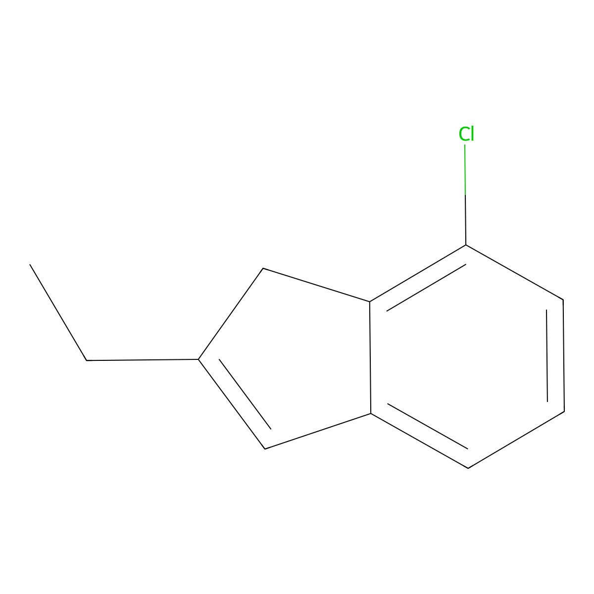 7-Chloro-2-ethyl-1H-indene molecular structure, CAS 468756-78-7
