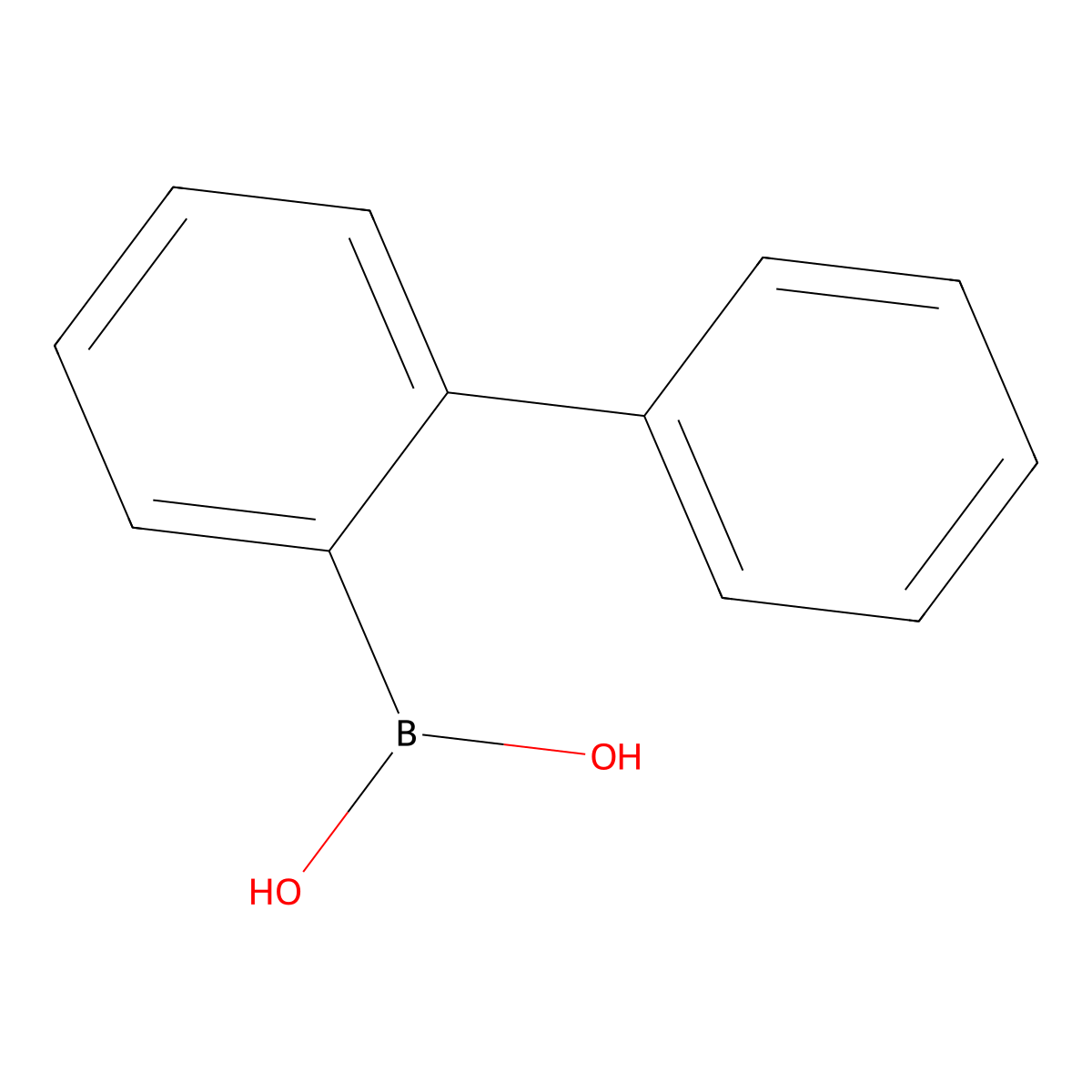 Biphenyl-2-boronic acid molecular structure, CAS 4688-76-0