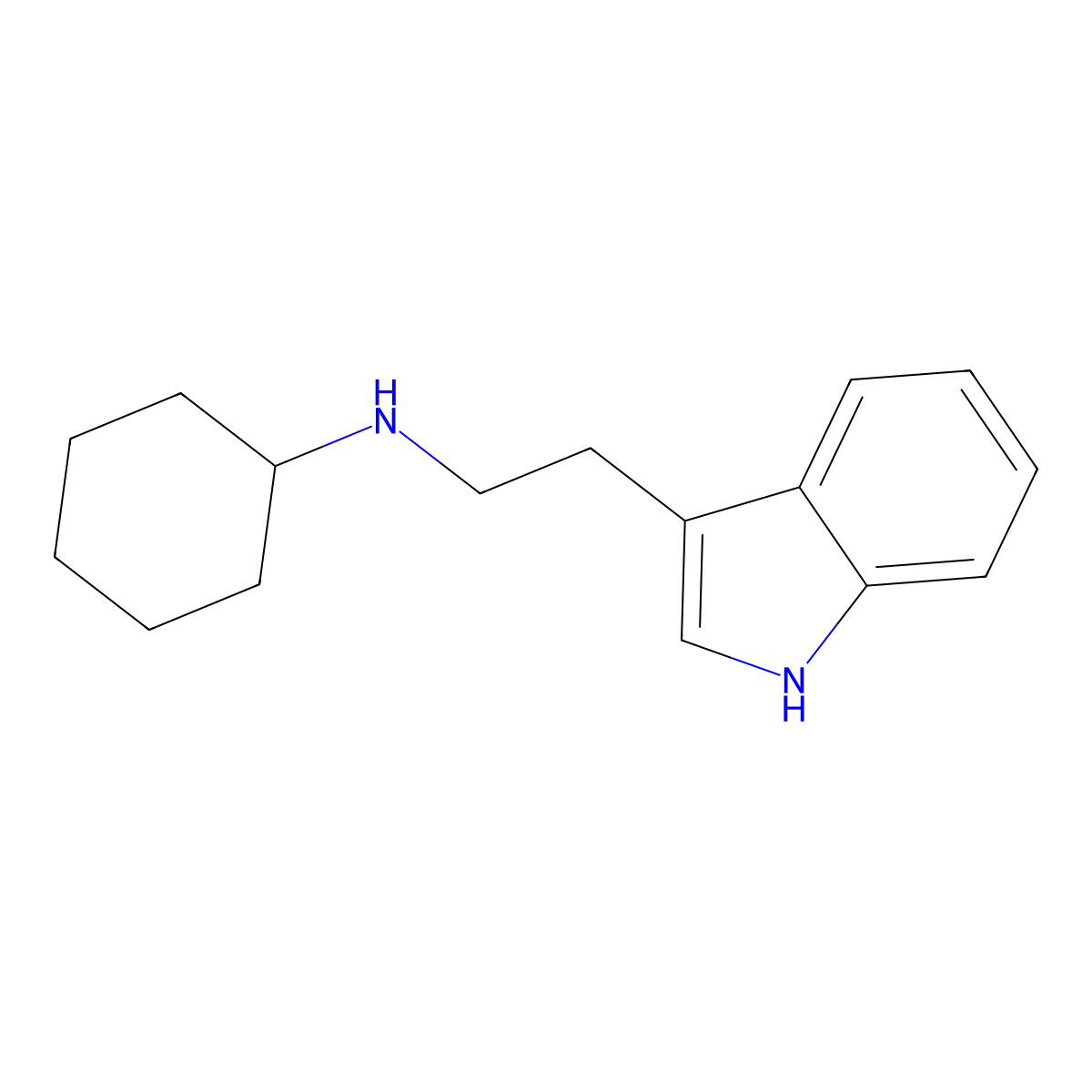 N-[2-(1H-indol-3-yl)ethyl]cyclohexanamine molecular structure, CAS 46886-89-9