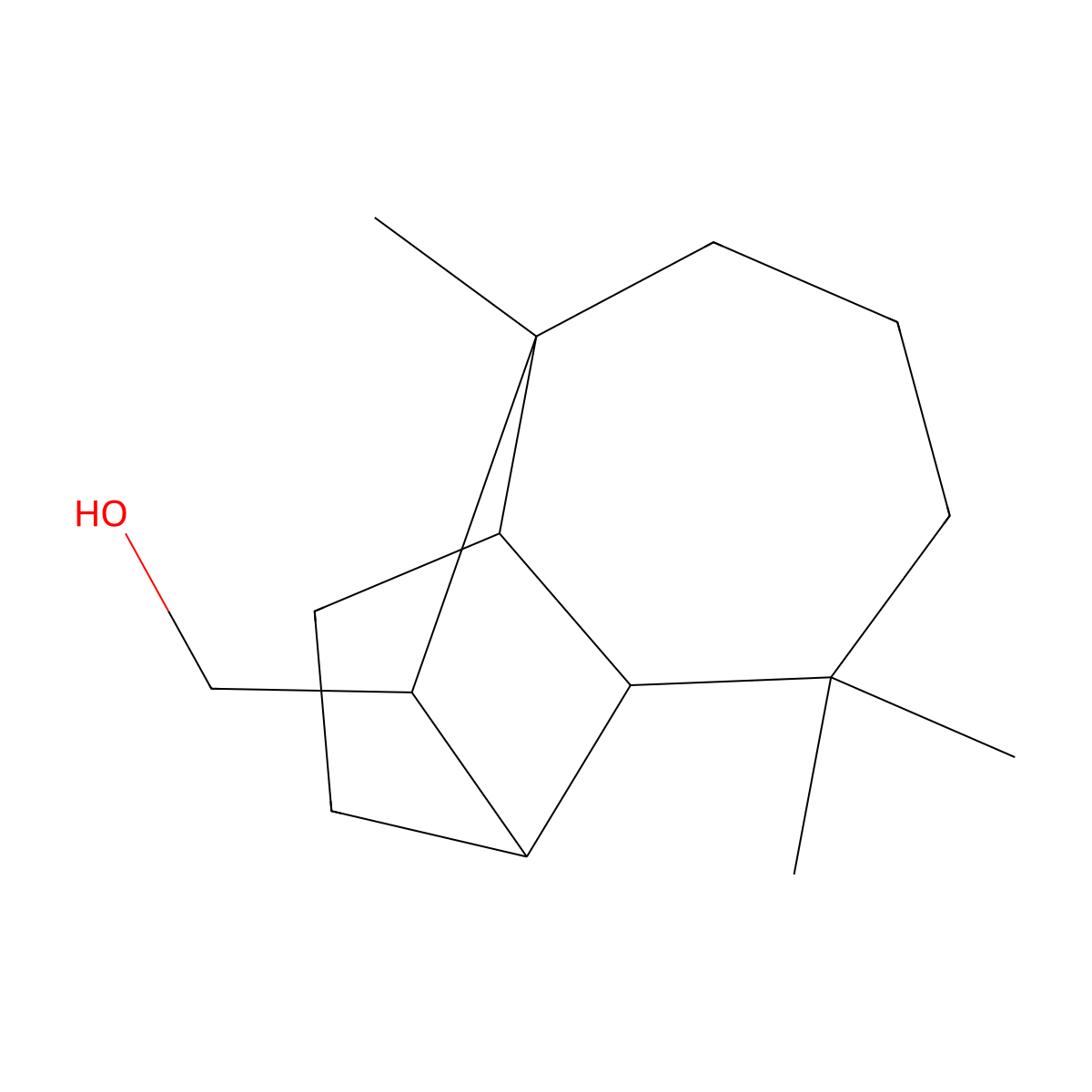 (4,8,8-Trimethyldecahydro-1,4-methanoazulen-9-yl)methanol molecular structure, CAS 469-27-2