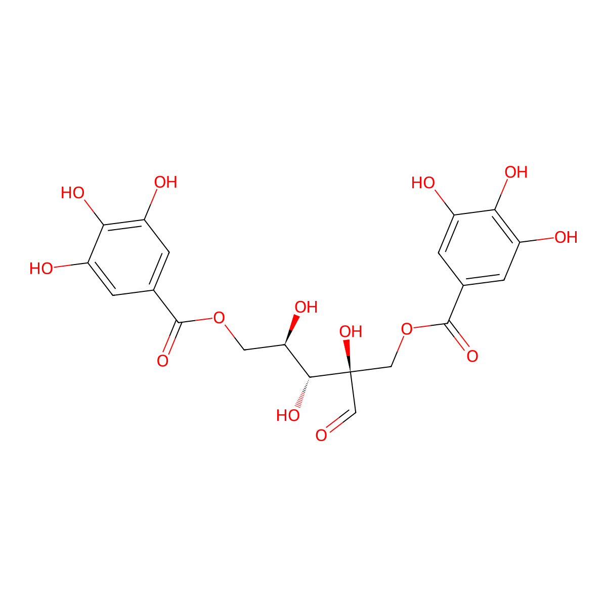 Hamamelitannin molecular structure, CAS 469-32-9