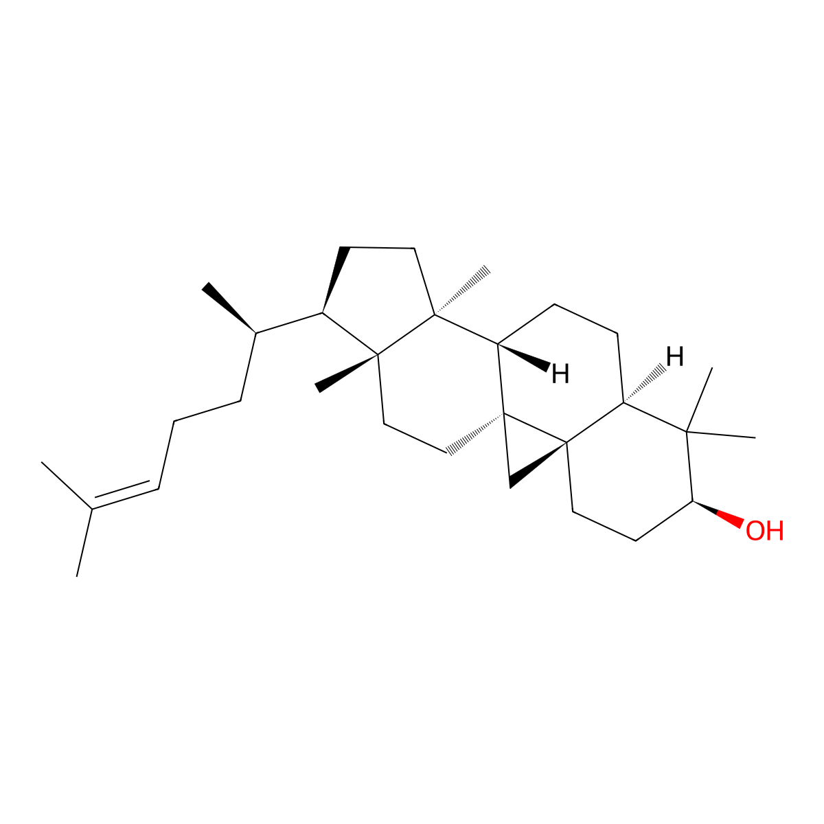 Cycloartenol molecular structure, CAS 469-38-5