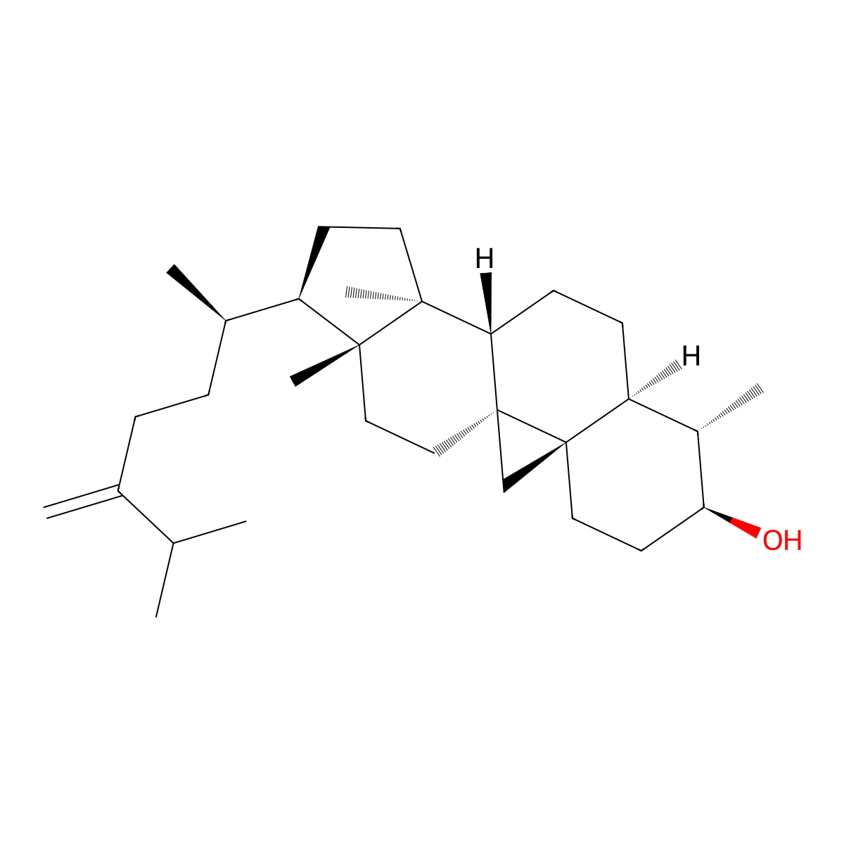 Cycloeucalenol molecular structure, CAS 469-39-6