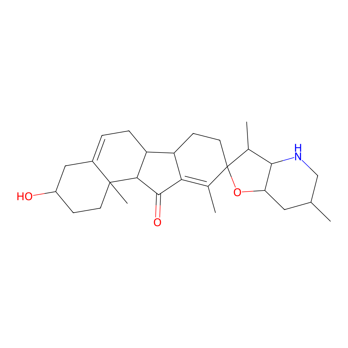 Jervine molecular structure, CAS 469-59-0