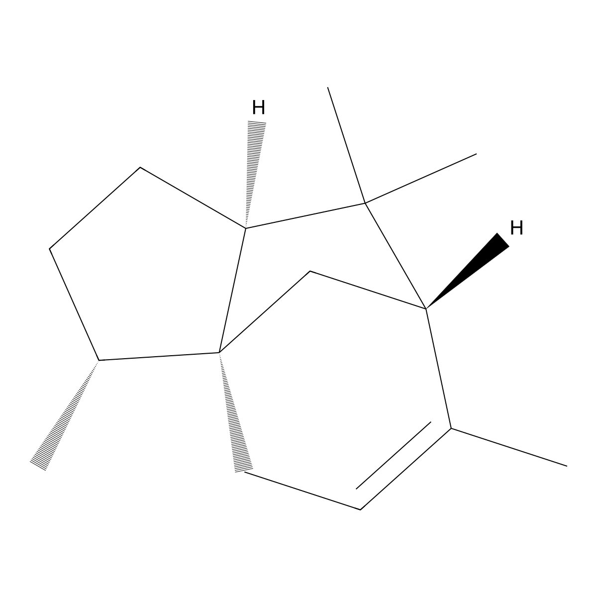 (-)-Cedrene molecular structure, CAS 469-61-4