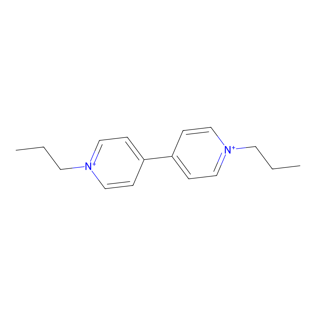 1,1'-Dipropyl-4,4'-bipyridinium molecular structure, CAS 46903-41-7