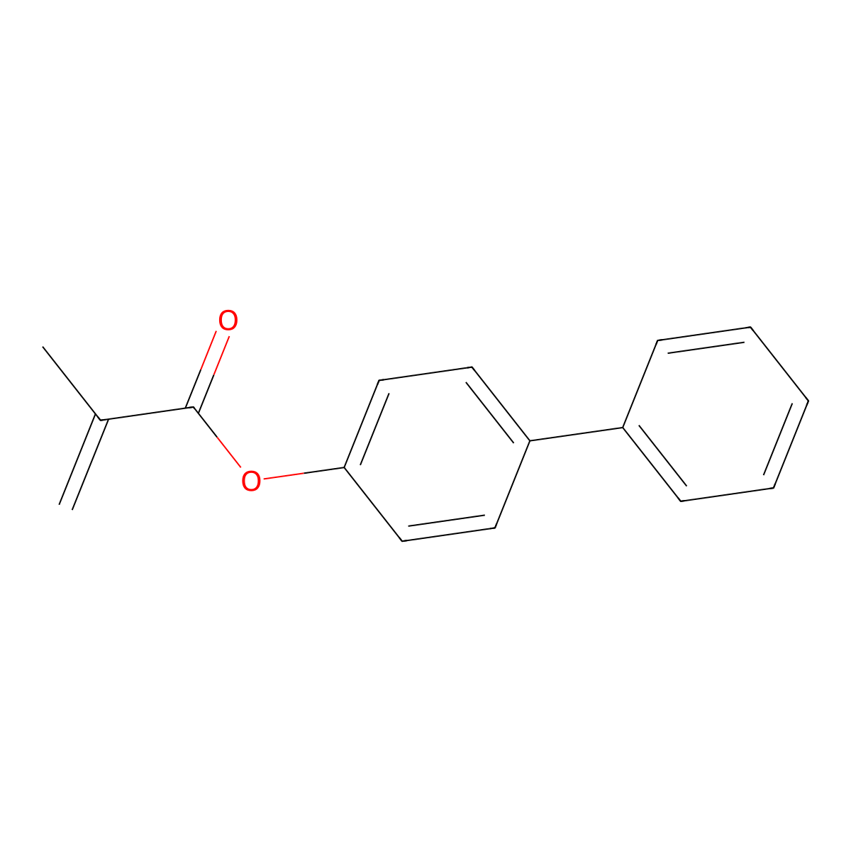 2-Methyl-acrylic acid biphenyl-4-YL ester molecular structure, CAS 46904-74-9