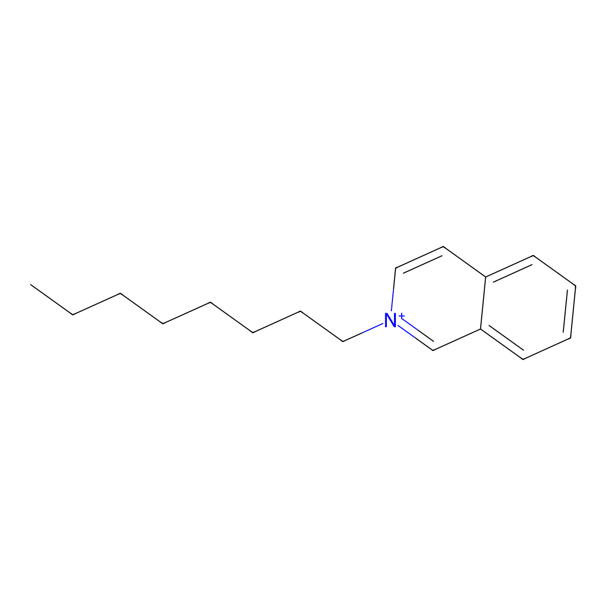 2-Octylisoquinolin-2-ium molecular structure, CAS 46906-63-2