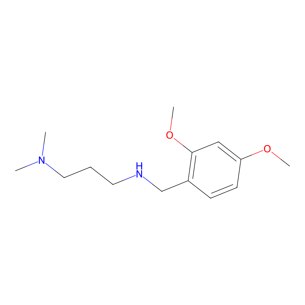 N'-(2,4-dimethoxybenzyl)-N,N-dimethylpropane-1,3-diamine molecular structure, CAS 46906-87-0