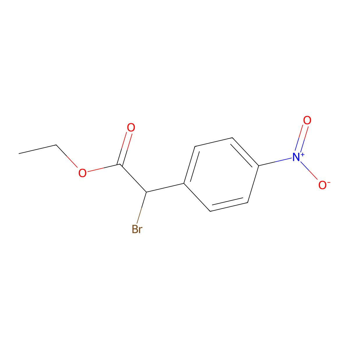 Ethyl alpha-bromo-4-nitrobenzeneacetate molecular structure, CAS 4691-72-9