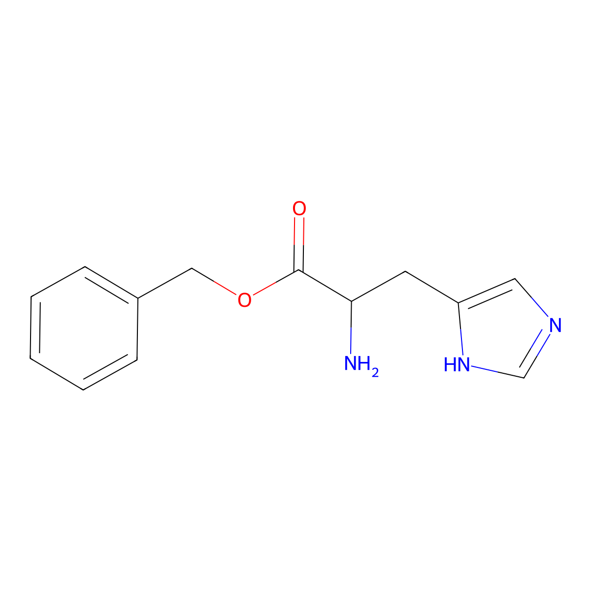 L-Histidine Benzyl Ester molecular structure, CAS 46921-20-4