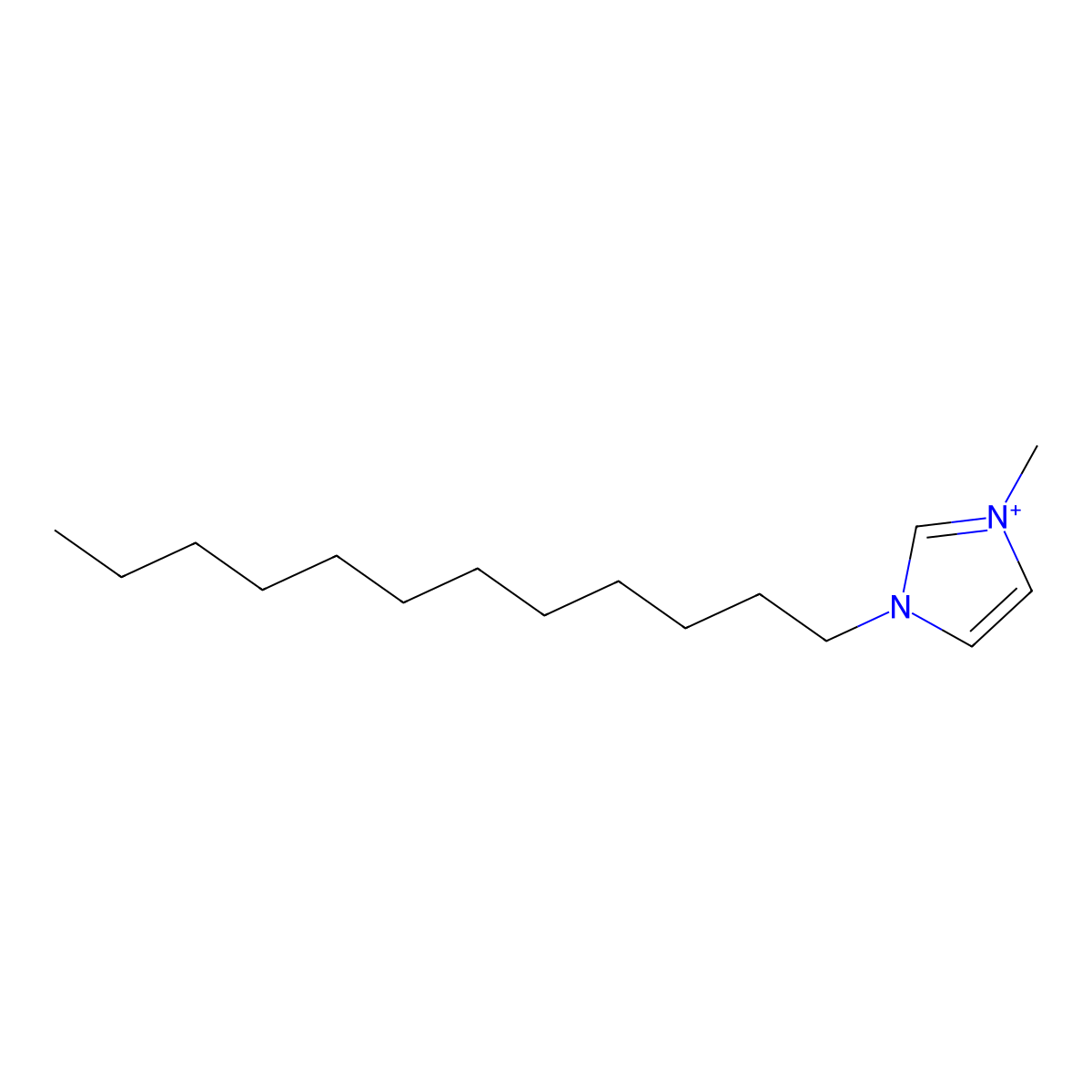 1-Dodecyl-3-methylimidazolium molecular structure, CAS 46928-10-3