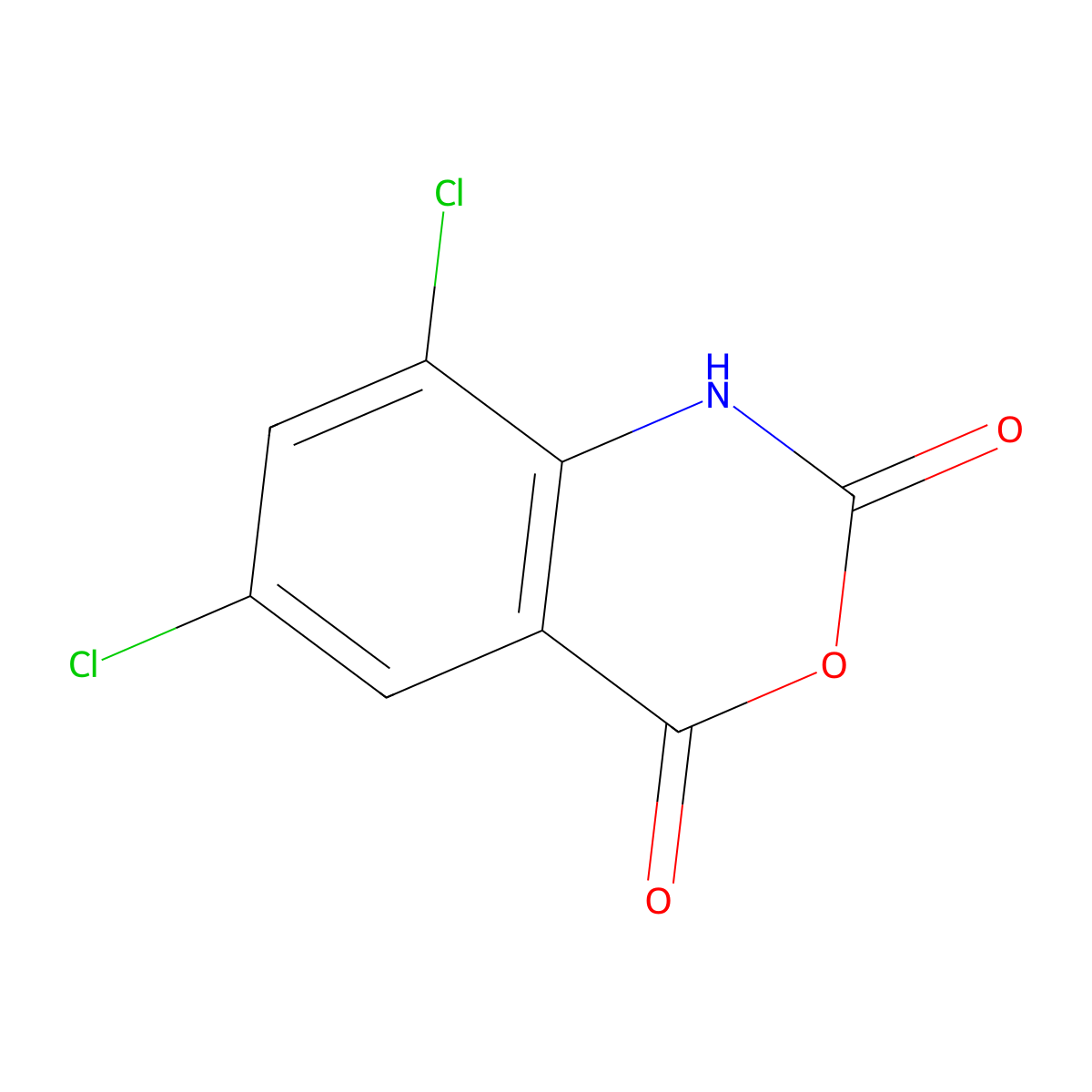 6,8-Dichloro-2H-3,1-benzoxazine-2,4(1H)-dione molecular structure, CAS 4693-00-9