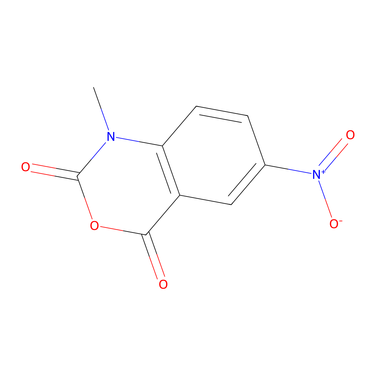 2H-3,1-Benzoxazine-2,4(1H)-dione, 1-methyl-6-nitro- molecular structure, CAS 4693-01-0