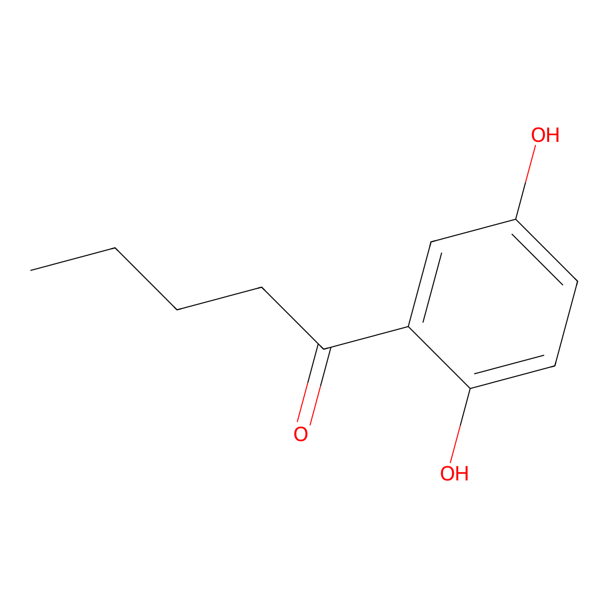 1-(2,5-Dihydroxyphenyl)pentan-1-one molecular structure, CAS 4693-17-8