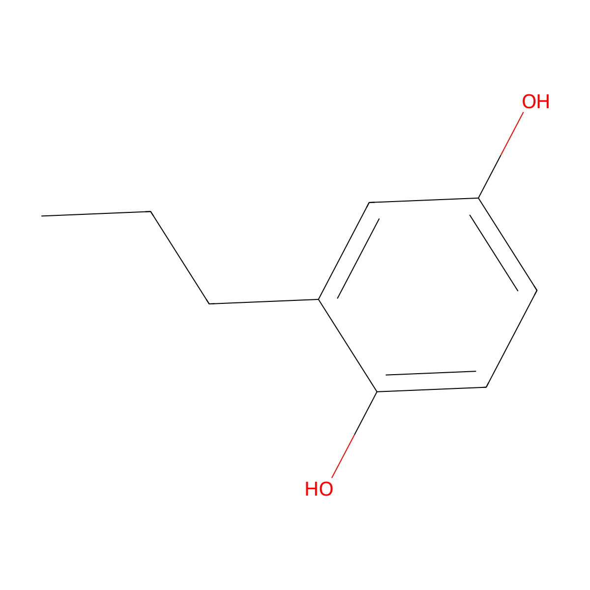2-Propylhydroquinone molecular structure, CAS 4693-31-6
