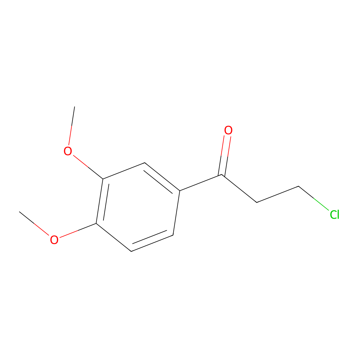 3-Chloro-1-(3,4-dimethoxyphenyl)propan-1-one molecular structure, CAS 4693-38-3
