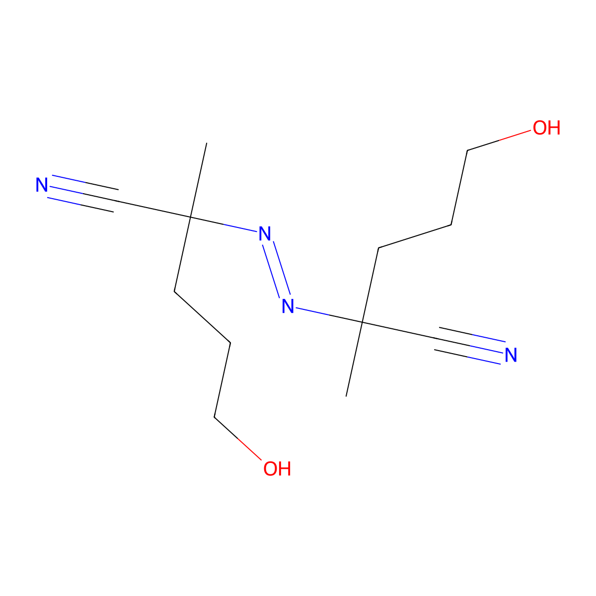 4,4'-Azobis(4-cyano-1-pentanol) molecular structure, CAS 4693-47-4