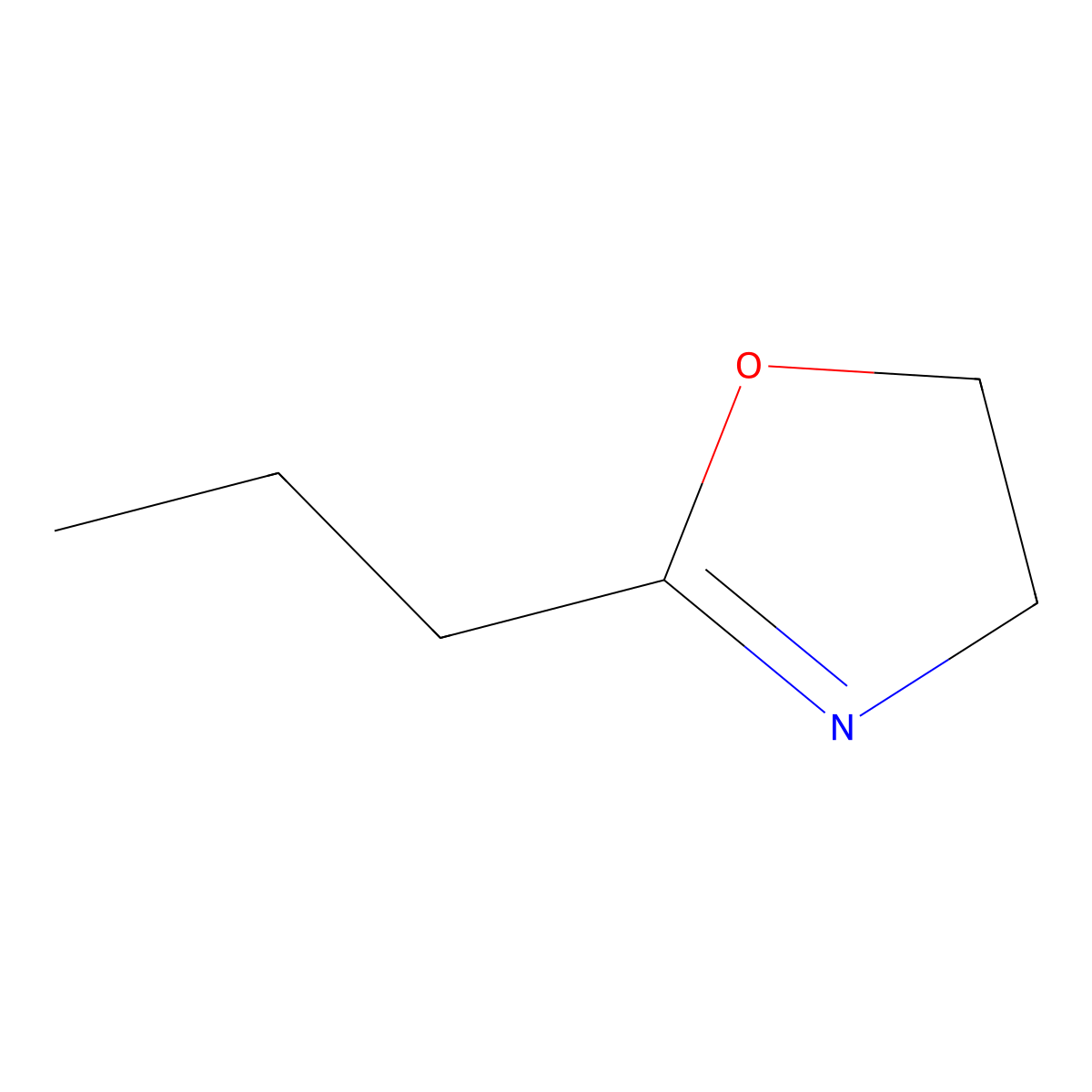4,5-Dihydro-2-propyloxazole molecular structure, CAS 4694-80-8