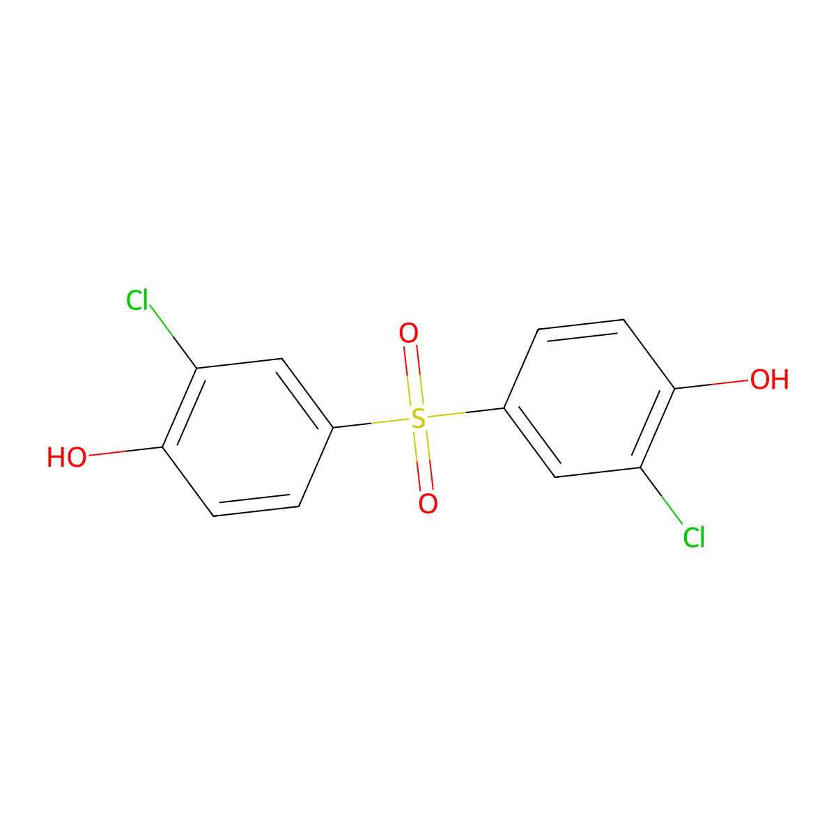 4,4'-Sulfonylbis(2-chlorophenol) molecular structure, CAS 46947-87-9