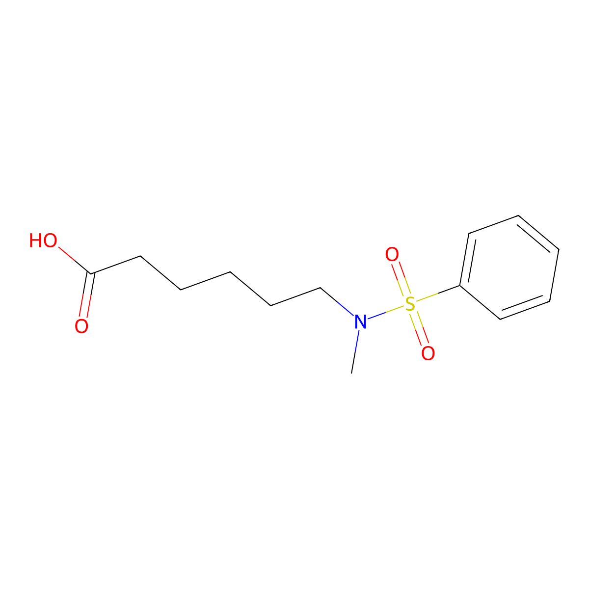 6-(Methyl(phenylsulfonyl)amino)hexanoic acid molecular structure, CAS 46948-72-5