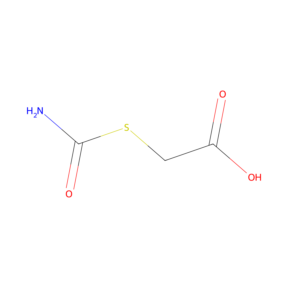 (Carbamoylsulfanyl)acetic acid molecular structure, CAS 4695-06-1