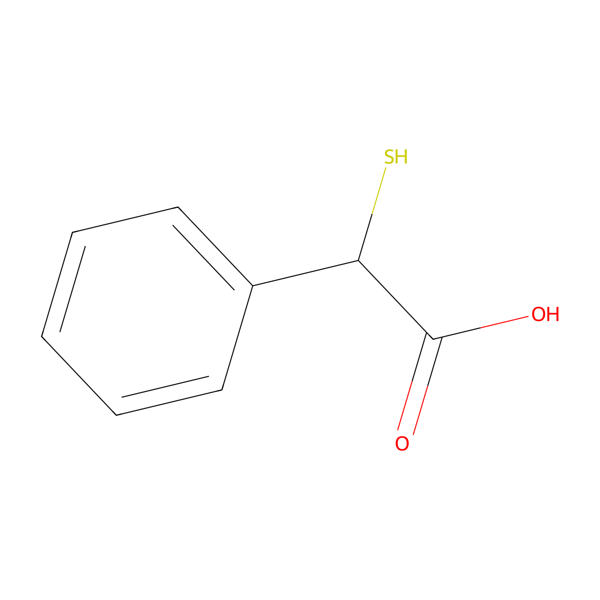Thiomandelic acid molecular structure, CAS 4695-09-4