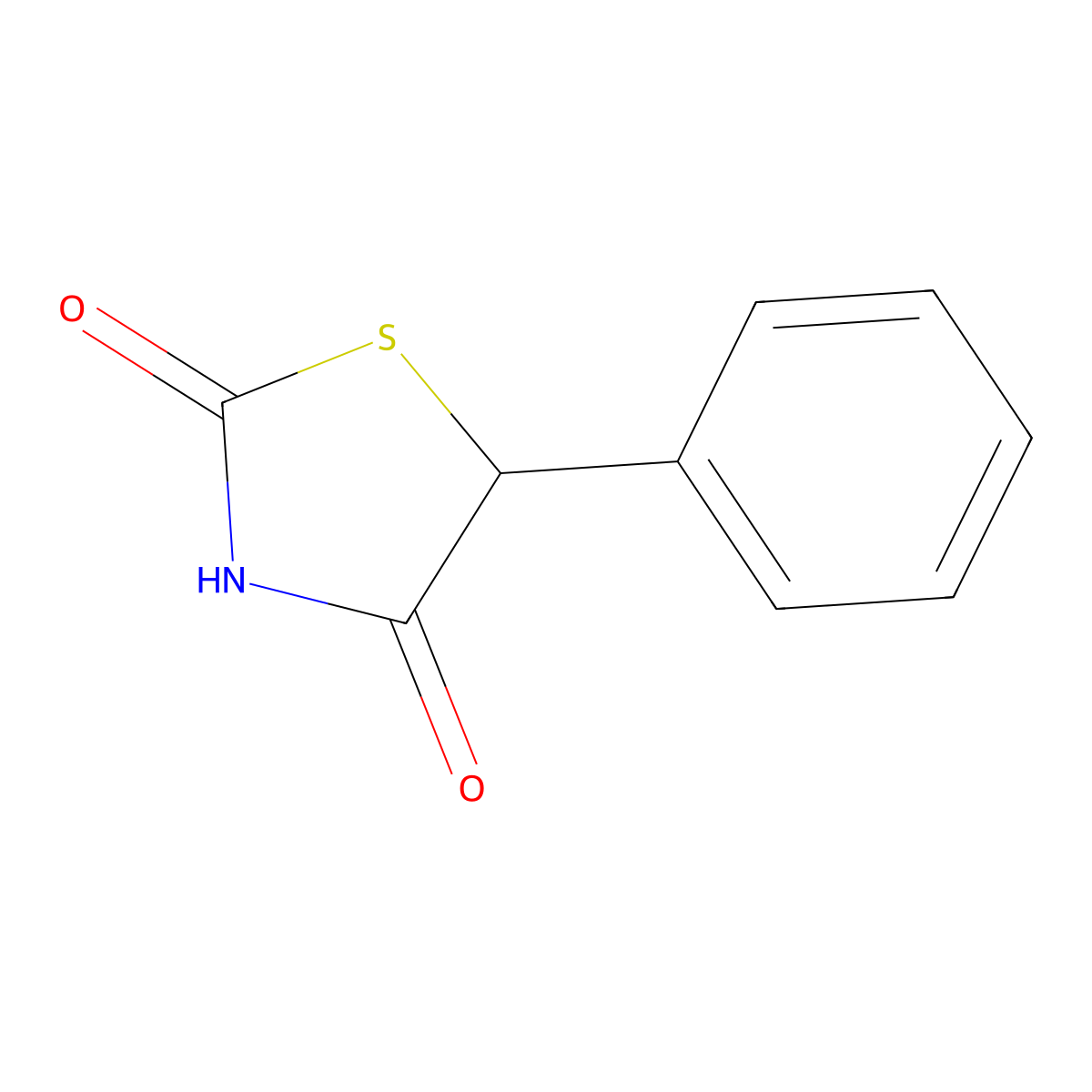 5-Phenyl-1,3-thiazolidine-2,4-dione molecular structure, CAS 4695-17-4