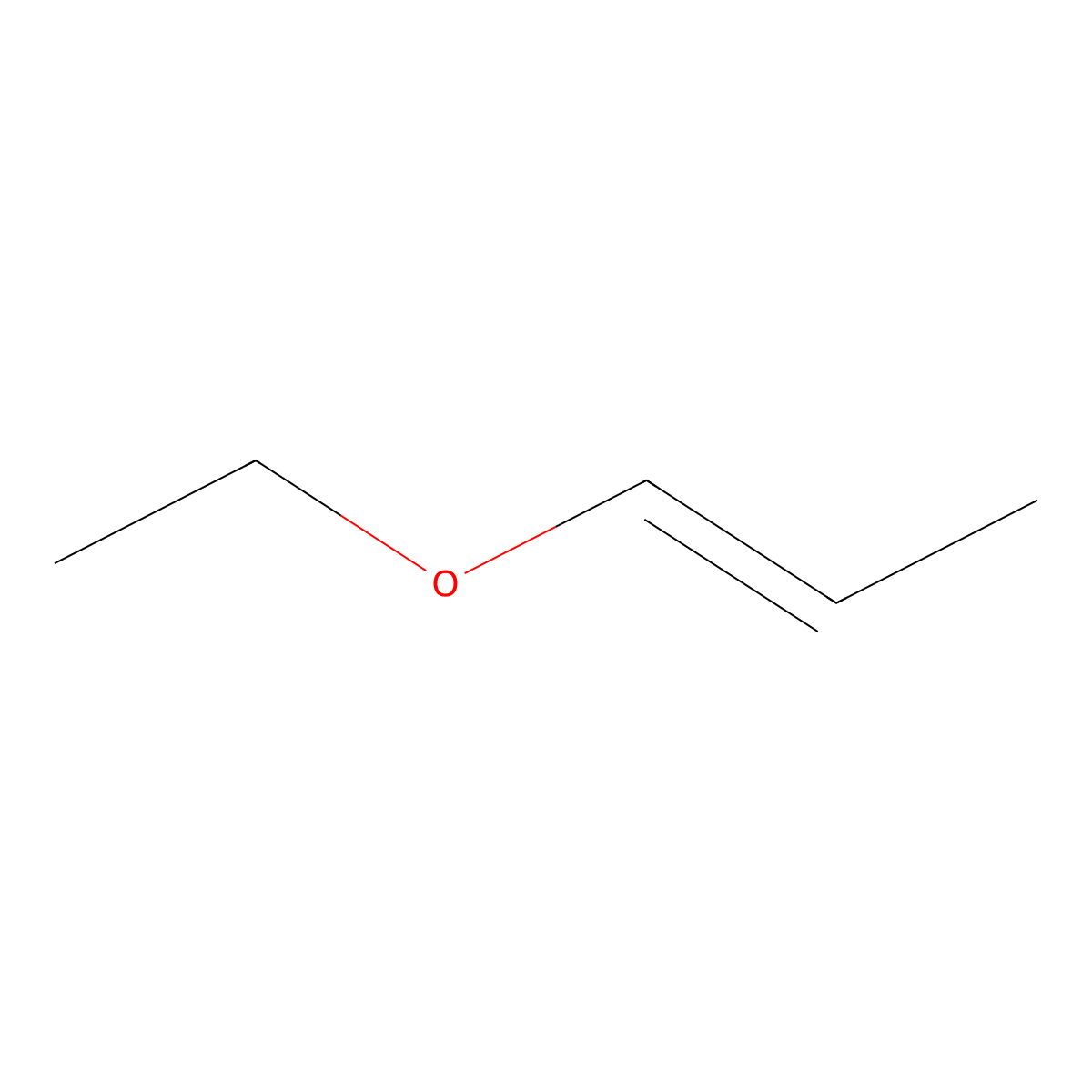 Ethyl propenyl ether molecular structure, CAS 4696-26-8
