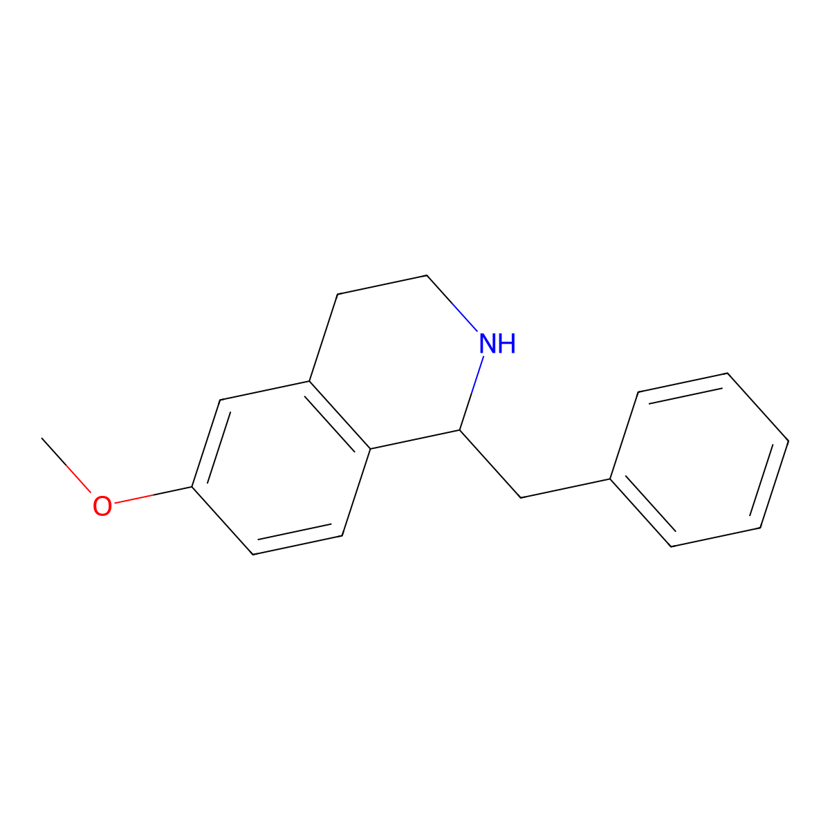 1-Benzyl-6-methoxy-1,2,3,4-tetrahydro-isoquinoline molecular structure, CAS 46978-41-0