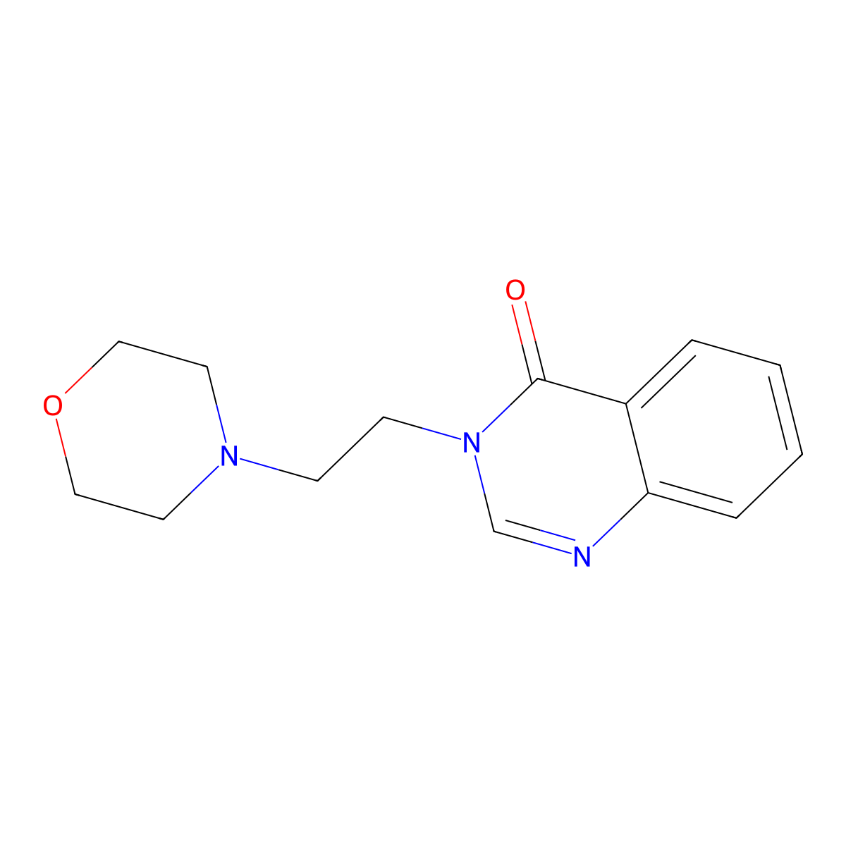 3-(2-Morpholin-4-ylethyl)quinazolin-4-one molecular structure, CAS 46979-02-6