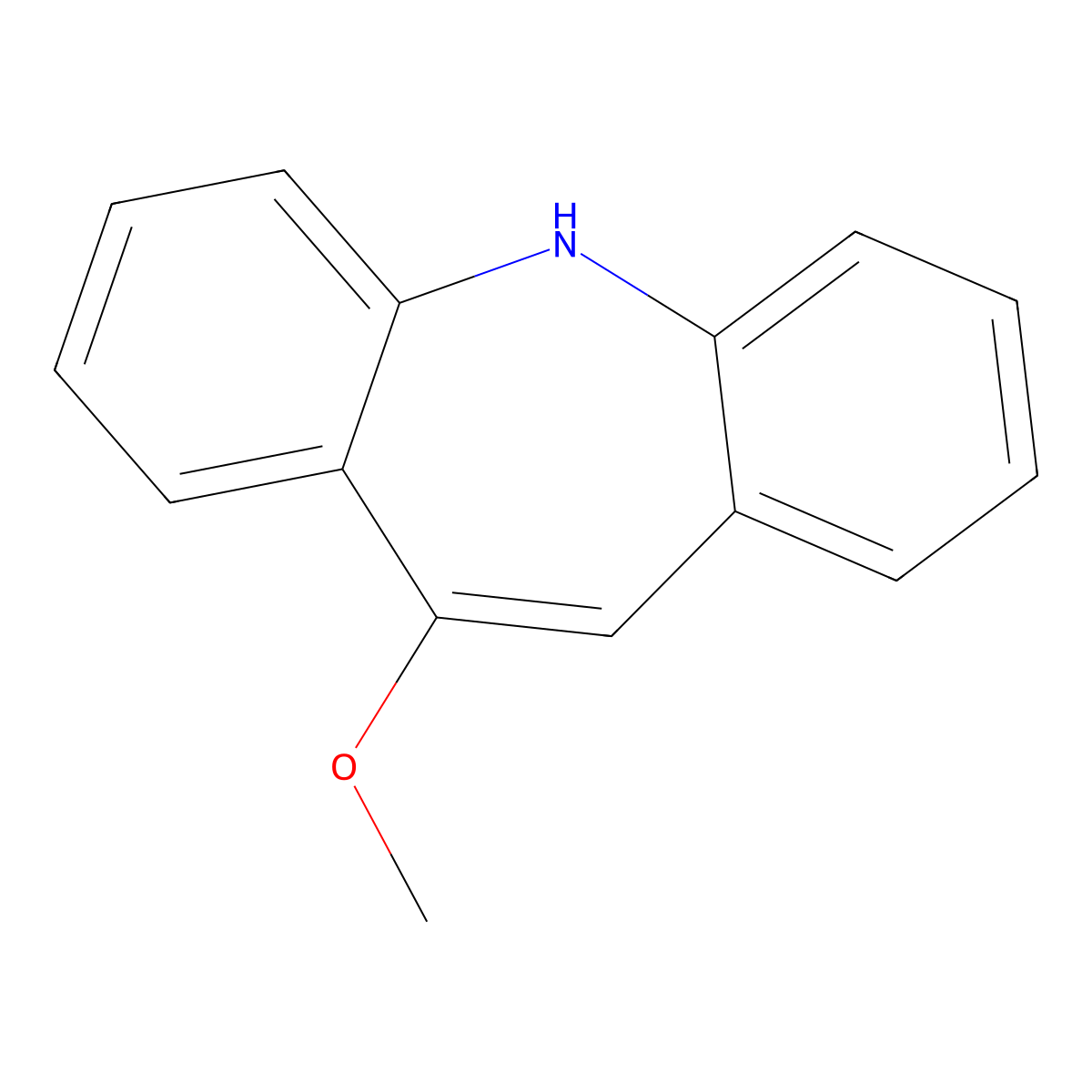 10-Methoxyiminostilbene molecular structure, CAS 4698-11-7