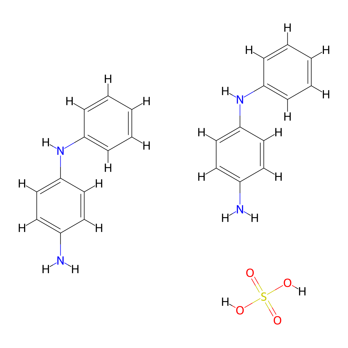 N-Phenyl-p-Phenylenediamine Sulfate molecular structure, CAS 4698-29-7