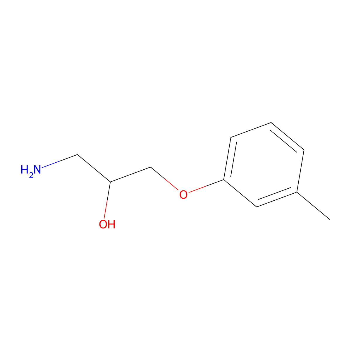 1-Amino-3-(3-methylphenoxy)propan-2-ol molecular structure, CAS 4698-88-8