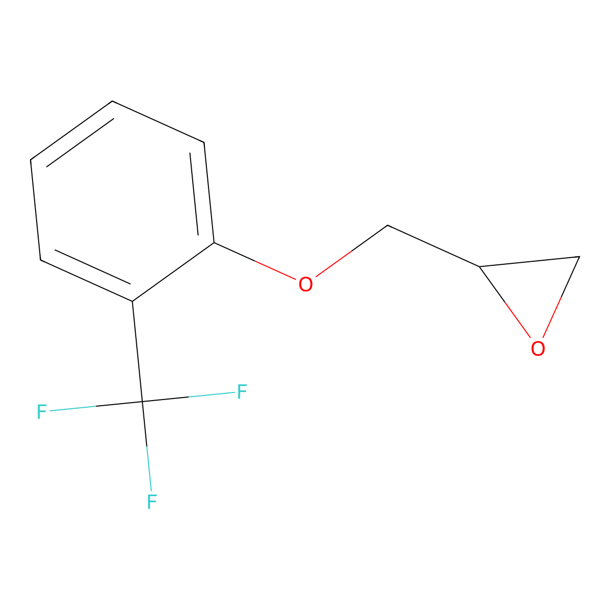 2-{[2-(Trifluoromethyl)phenoxy]methyl}oxirane molecular structure, CAS 4698-95-7