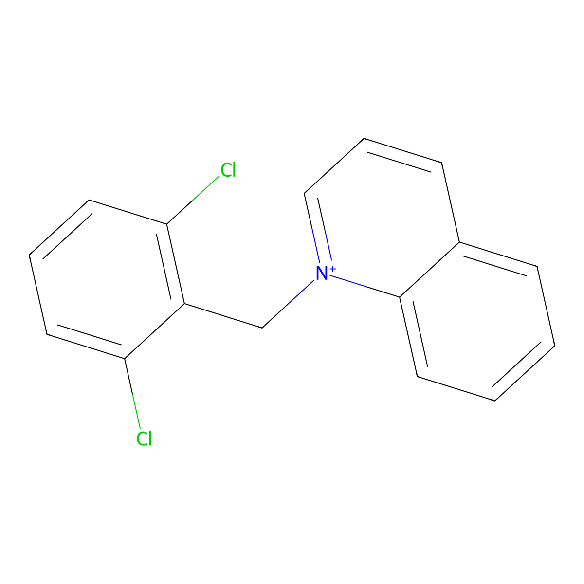1-(2,6-Dichlorobenzyl)quinolinium molecular structure, CAS 46980-06-7