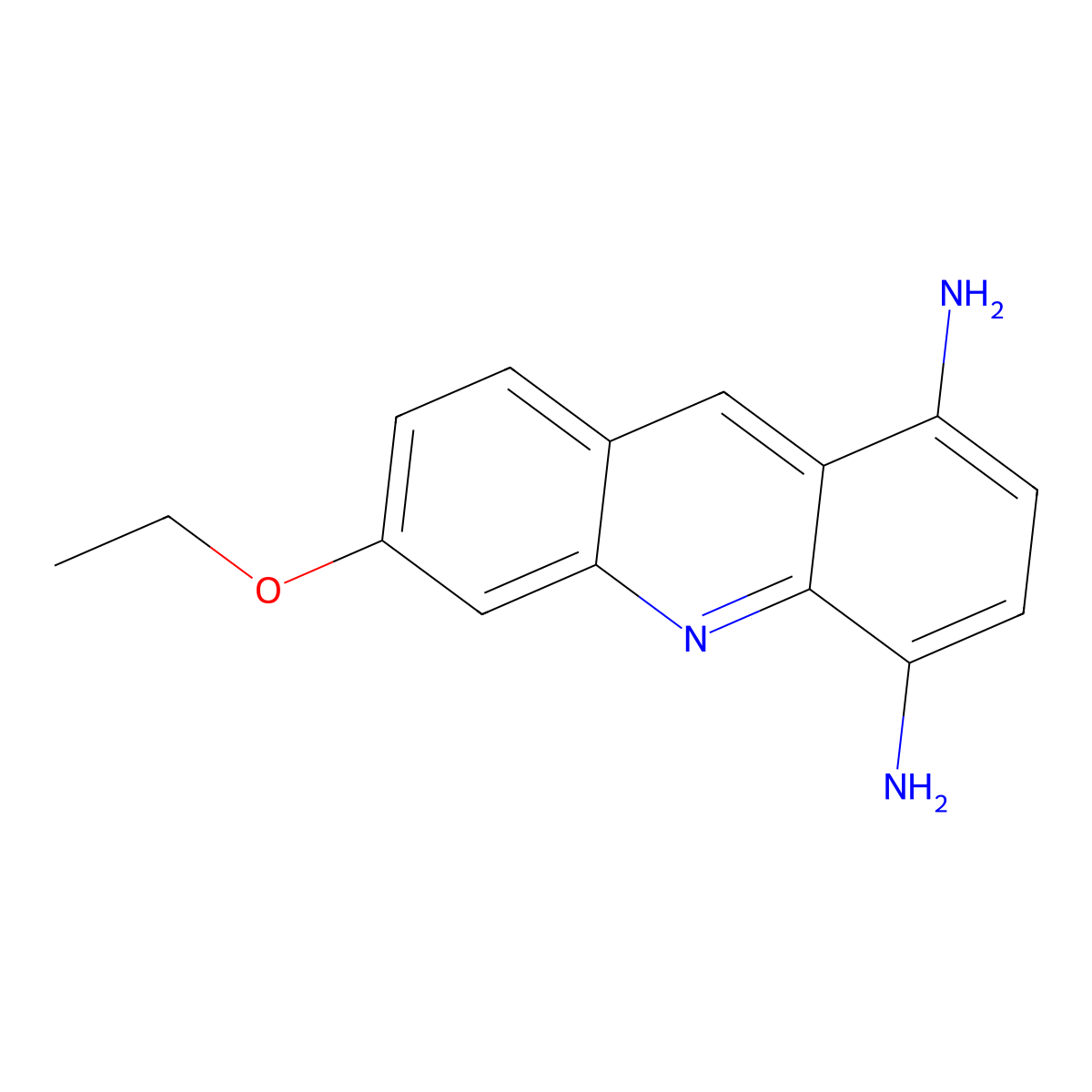 6-Ethoxyacridine-1,4-diamine molecular structure, CAS 46984-73-0