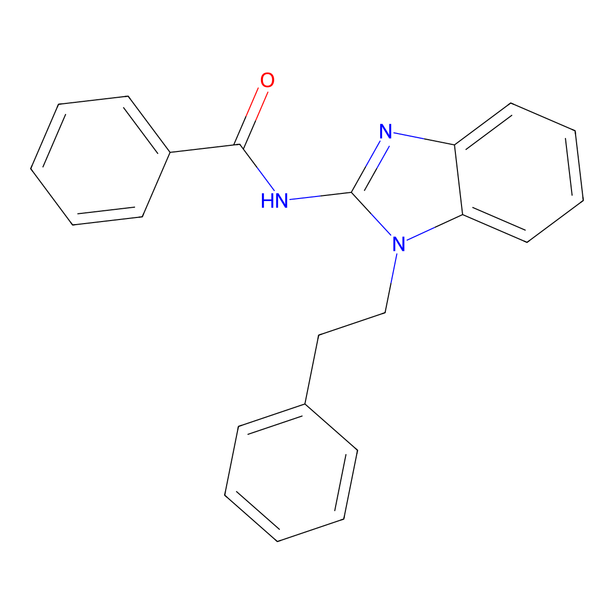 N-[1-(2-Phenylethyl)-1H-benzimidazol-2-yl]benzamide molecular structure, CAS 469861-49-2