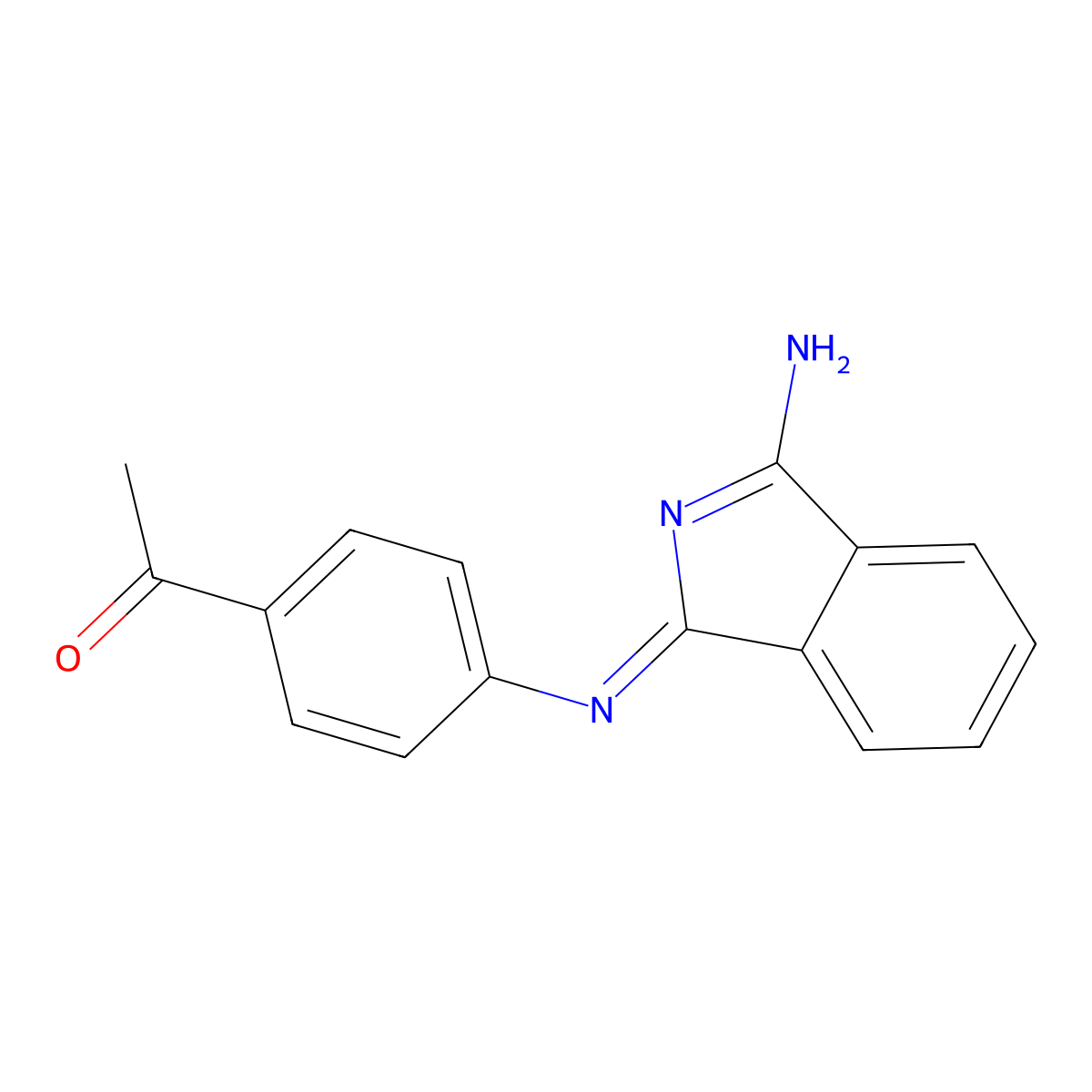 1-[4-[(3-Aminoisoindol-1-ylidene)amino]phenyl]ethanone molecular structure, CAS 469880-57-7