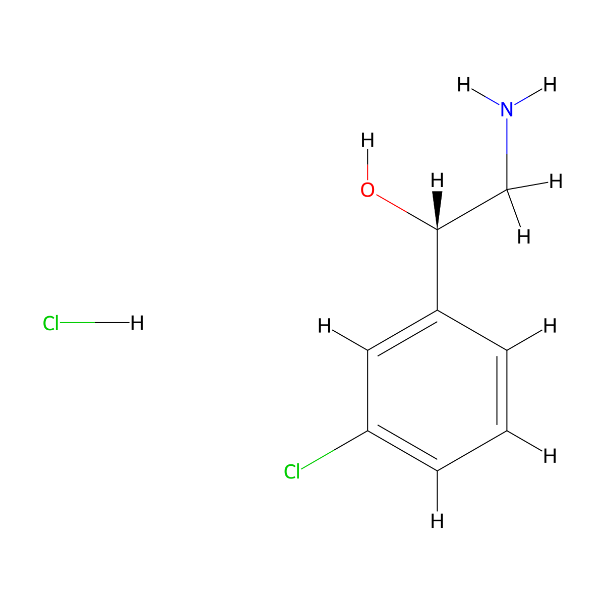 (S)-2-Amino-1-(3-chlorophenyl)ethanol hydrochloride molecular structure, CAS 469887-83-0