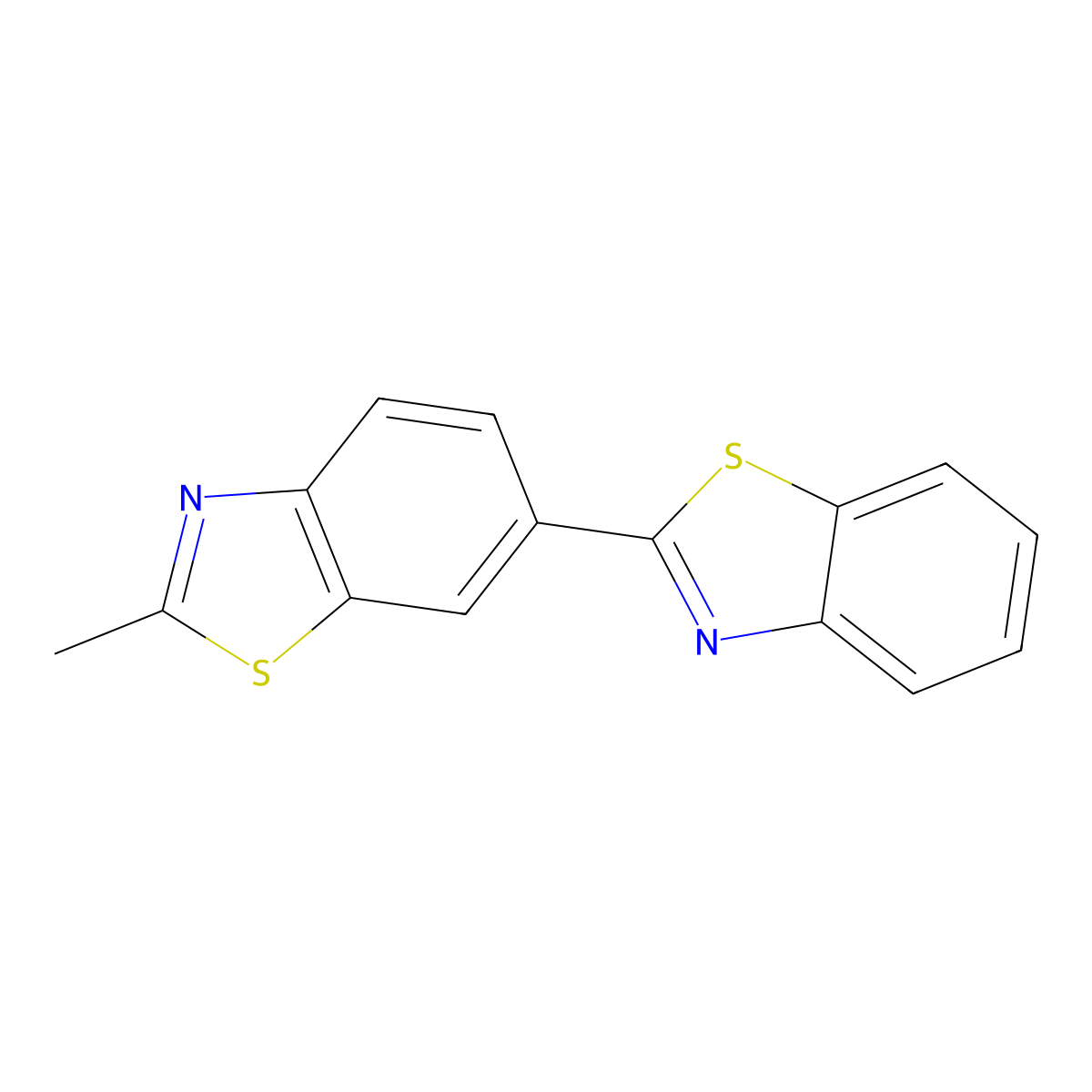 2-Methyl-6-(benzothiazol-2-yl)-benzothiazole molecular structure, CAS 46992-04-5