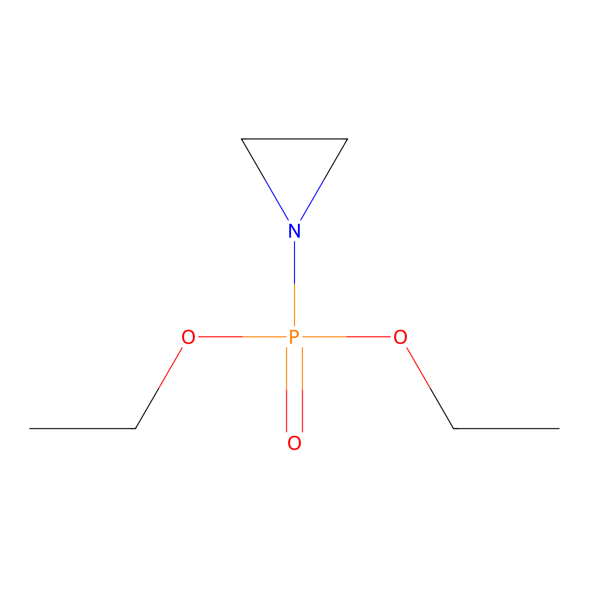 Diethyl aziridin-1-ylphosphonate molecular structure, CAS 470-27-9