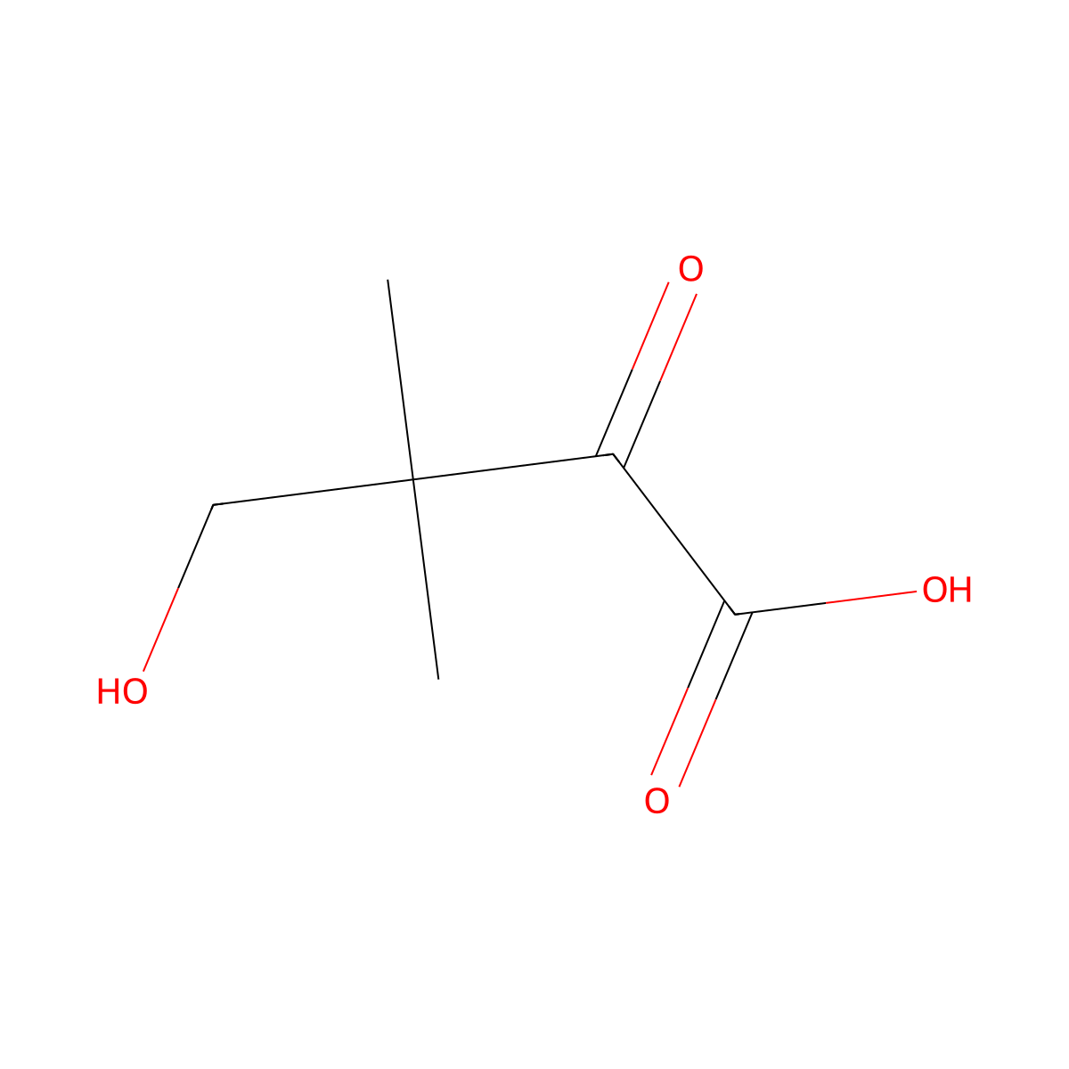 4-Hydroxy-3,3-dimethyl-2-oxobutanoic acid molecular structure, CAS 470-30-4