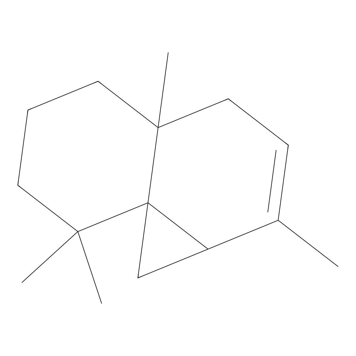Thujopsene molecular structure, CAS 470-40-6
