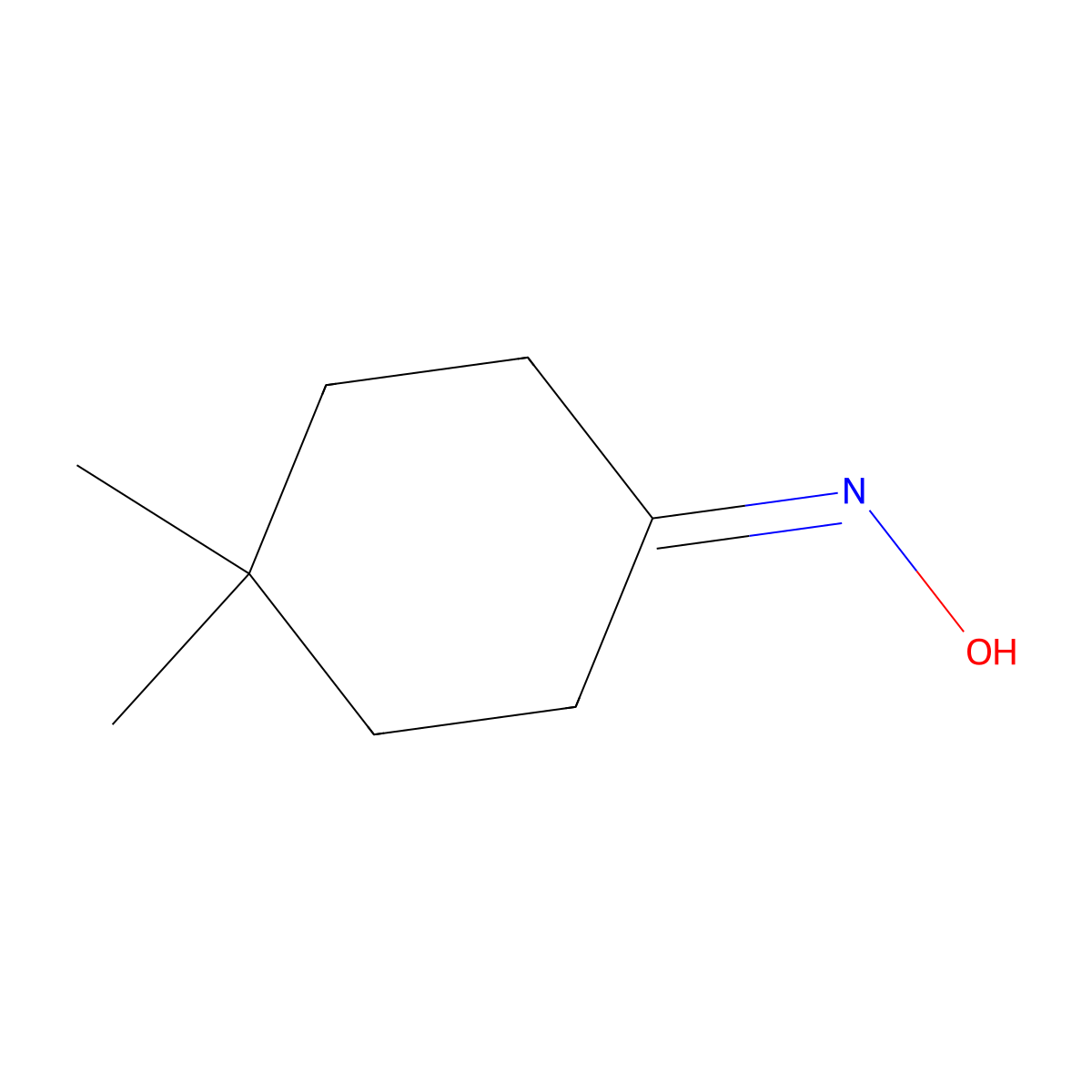 N-(4,4-dimethylcyclohexylidene)hydroxylamine molecular structure, CAS 4701-96-6