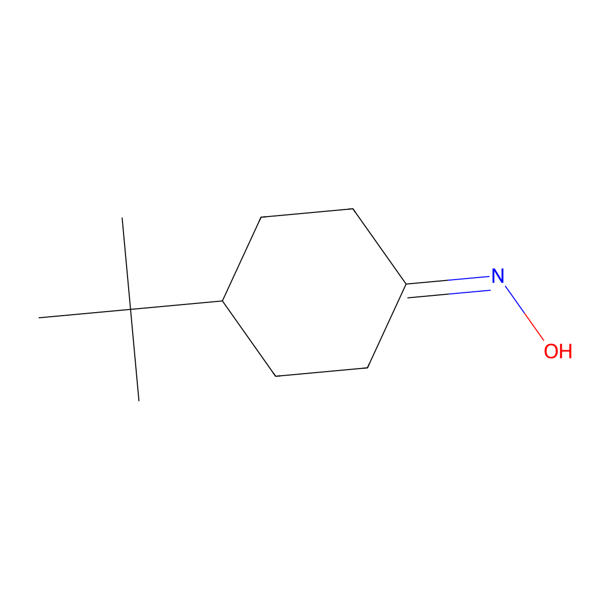 4-(Tert-butyl)cyclohexanone oxime molecular structure, CAS 4701-98-8